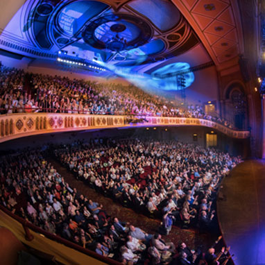 Orchestra Lumos’ home is the 1586-seat Palace Theatre, a spectacularly renovated former vaudeville house in the heart of Stamford’s downtown. But now you also can join us from Greenwich to Bridgeport at your local library, school, museum, brewery, place of worship, or community venue. We’ll see you at the space that works best for you.